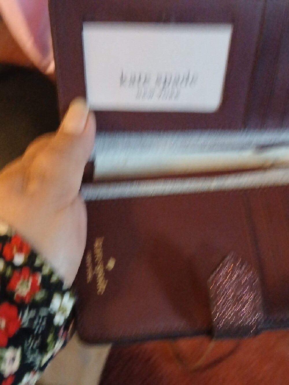 kate spade Glitter Zip Wallet in Sparkling Plum NWOT - Picture 4 of 5